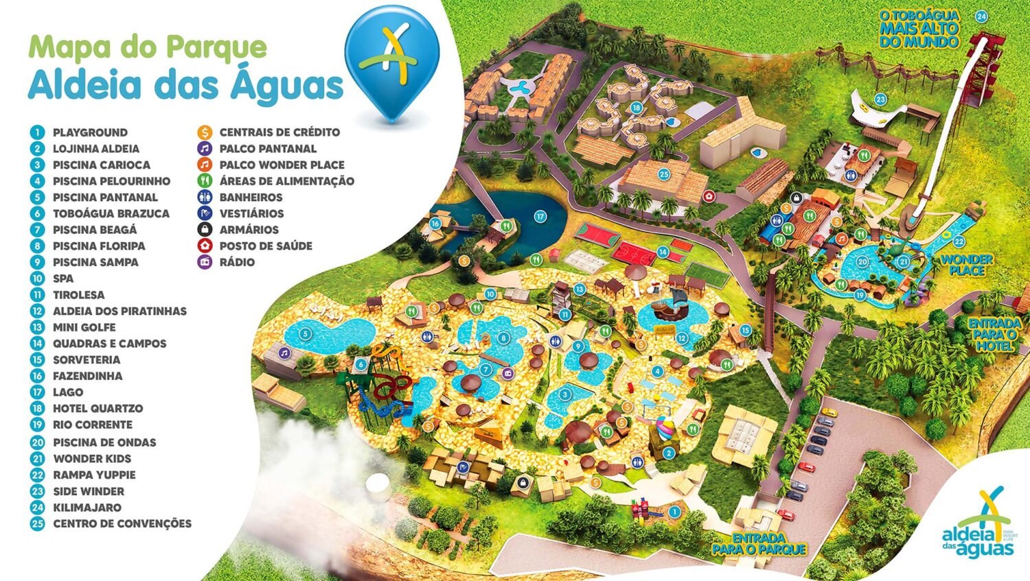mapa Aldeia Praia Park